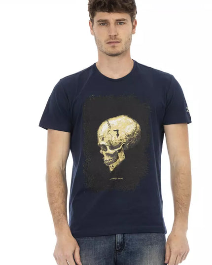 Trussardi Action Blue Cotton Men T-Shirt