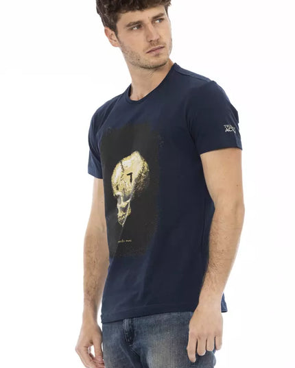 Trussardi Action Blue Cotton Men T-Shirt