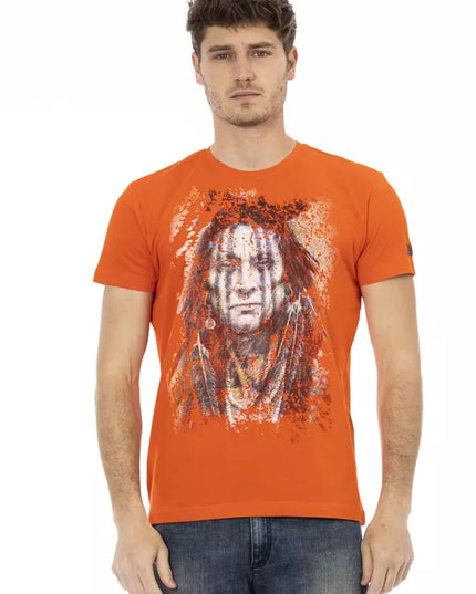 Trussardi Action Orange Cotton Men T-Shirt