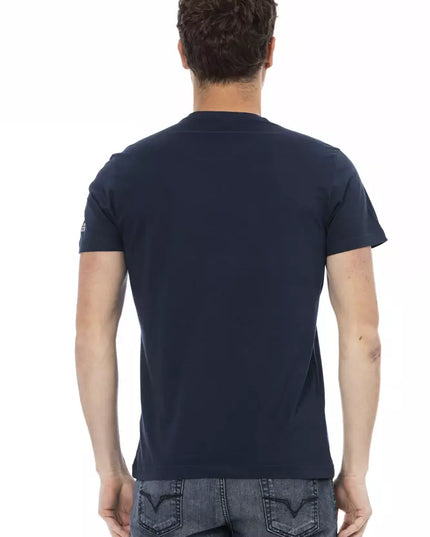 Trussardi Action Blue Cotton Men T-Shirt