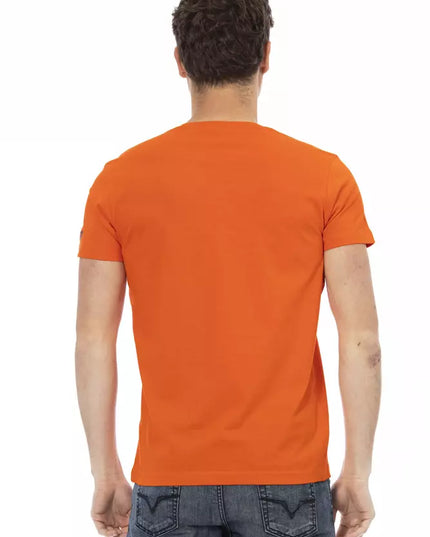 Trussardi Action Orange Cotton Men T-Shirt