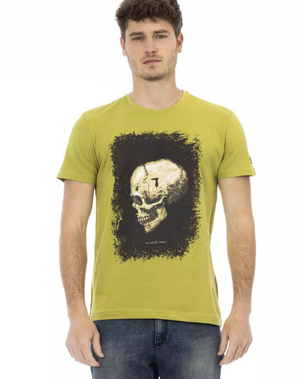 Trussardi Action Green Cotton Men T-Shirt