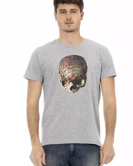 Trussardi Action Gray Cotton Men T-Shirt
