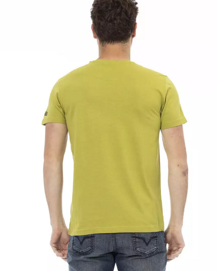 Trussardi Action Green Cotton Men T-Shirt