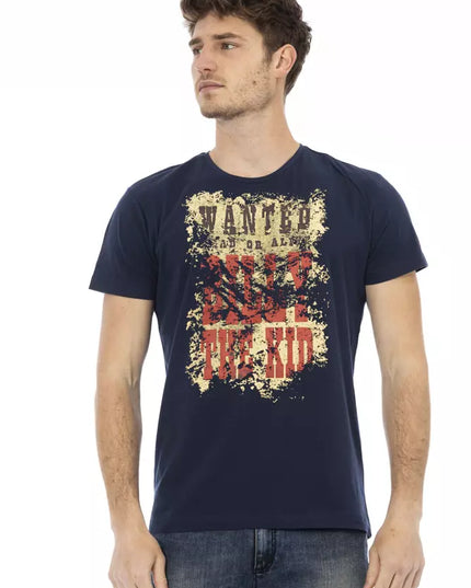 Trussardi Action Blue Cotton Men T-Shirt