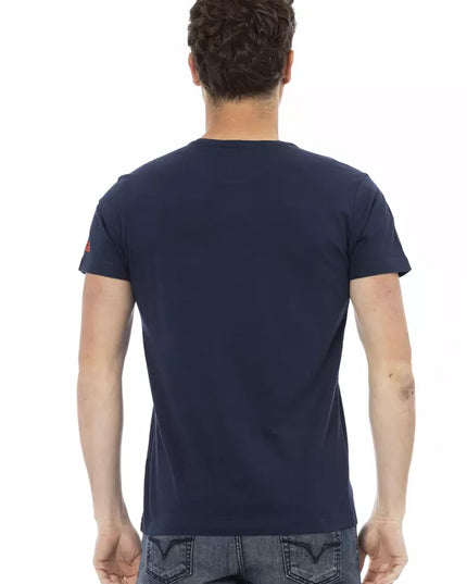 Trussardi Action Blue Cotton Men T-Shirt