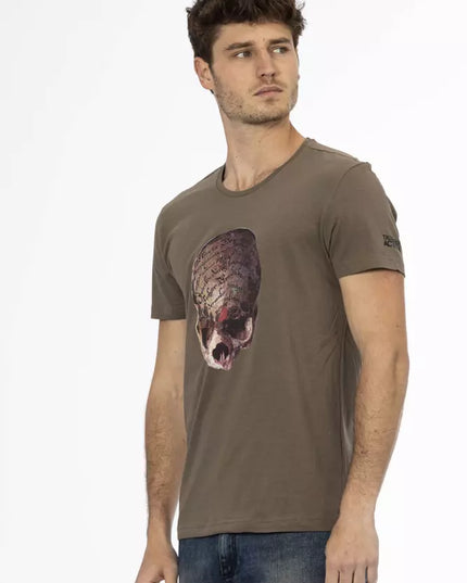 Trussardi Action Brown Cotton Men's T-Shirt
