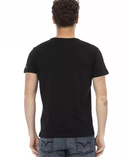 Trussardi Action Black Cotton Men T-Shirt