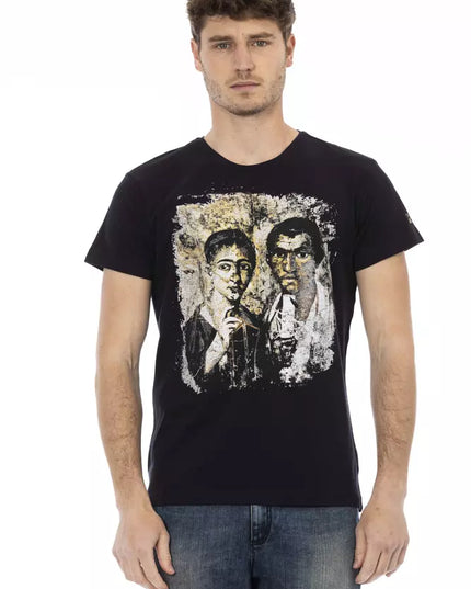 Trussardi Action Black Cotton Men T-Shirt