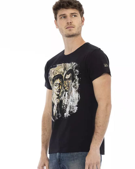 Trussardi Action Black Cotton Men T-Shirt