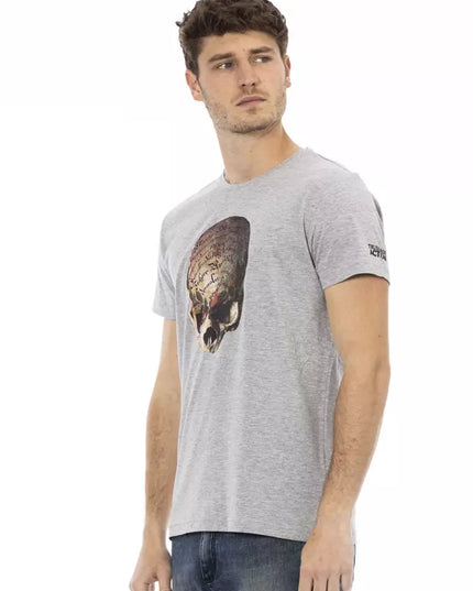 Trussardi Action Gray Cotton Men T-Shirt