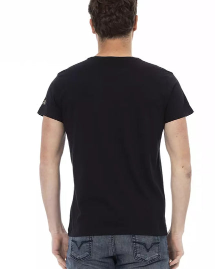 Trussardi Action Black Cotton Men T-Shirt
