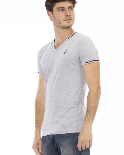 Trussardi Action Gray Cotton Men T-Shirt