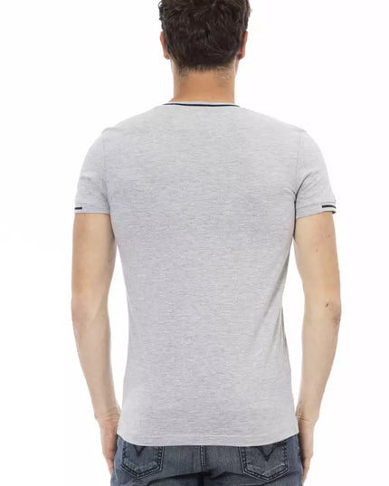 Trussardi Action Gray Cotton Men T-Shirt