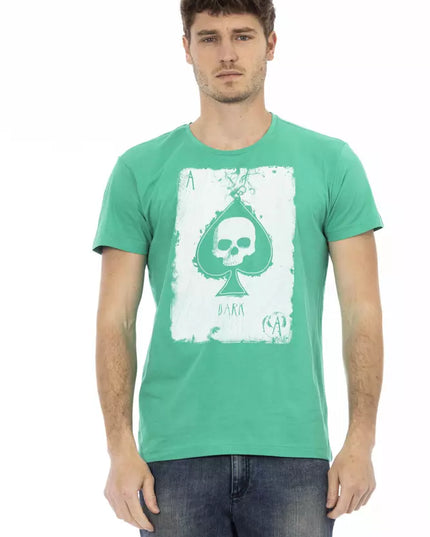 Trussardi Action Green Cotton Men T-Shirt