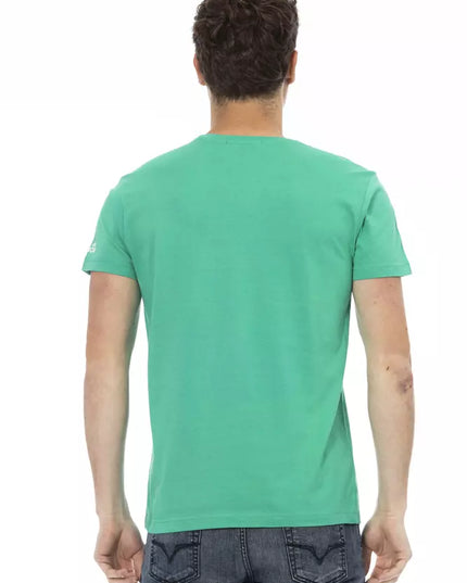 Trussardi Action Green Cotton Men T-Shirt
