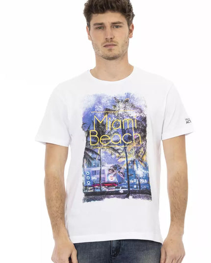 Trussardi Action White Cotton Men T-Shirt