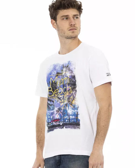 Trussardi Action White Cotton Men T-Shirt