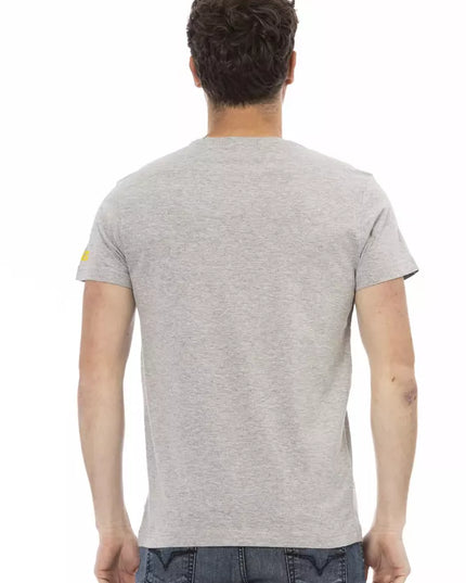 Trussardi Action Gray Cotton Men T-Shirt