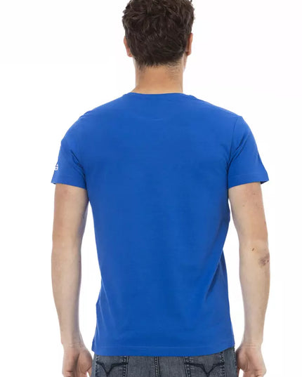 Trussardi Action Blue Cotton Men T-Shirt