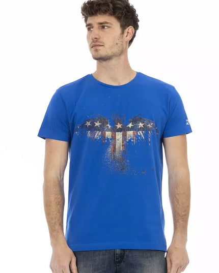 Trussardi Action Blue Cotton Men T-Shirt