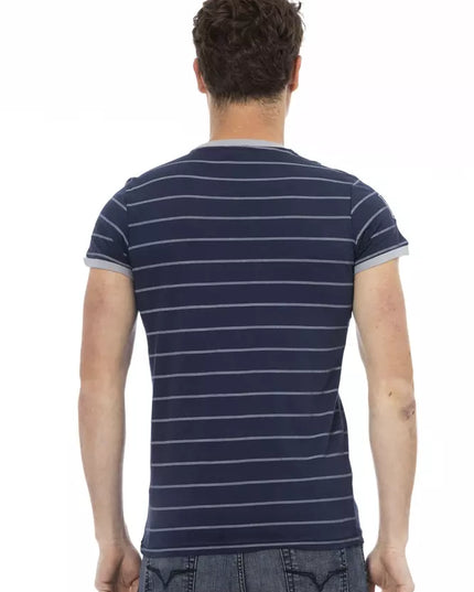 Trussardi Action Blue Cotton Men T-Shirt