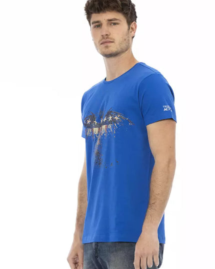 Trussardi Action Blue Cotton Men T-Shirt