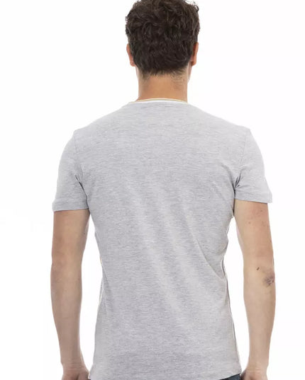 Trussardi Action Gray Cotton Men T-Shirt
