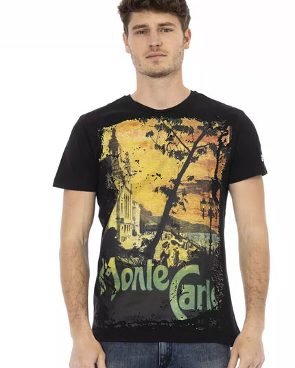 Trussardi Action Black Cotton Men T-Shirt