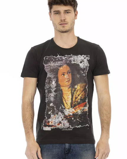 Trussardi Action Black Cotton Men T-Shirt
