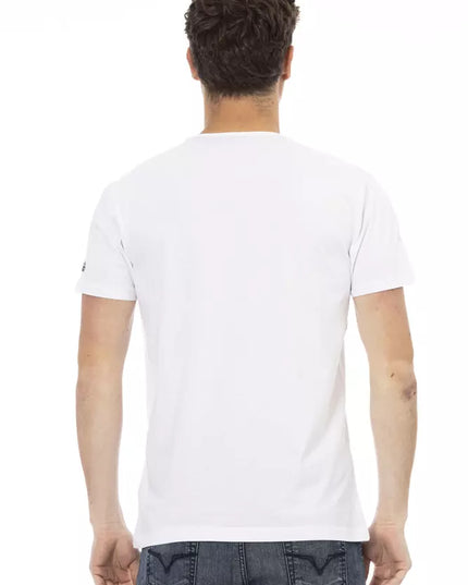 Trussardi Action White Cotton Men T-Shirt