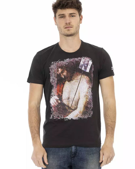 Trussardi Action Black Cotton Men T-Shirt