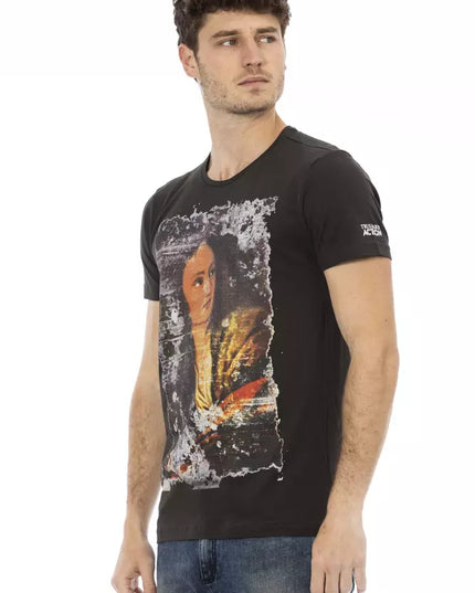 Trussardi Action Black Cotton Men T-Shirt