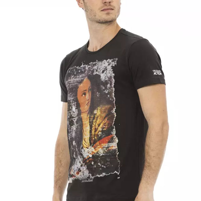 Trussardi Action Black Cotton Men's T-Shirt