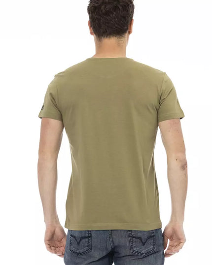 Trussardi Action Green Cotton Men T-Shirt