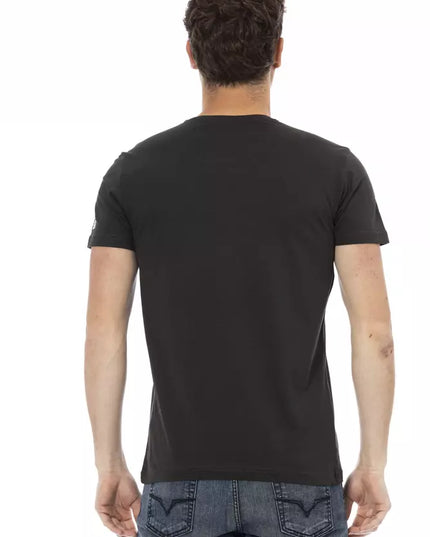 Trussardi Action Black Cotton Men T-Shirt