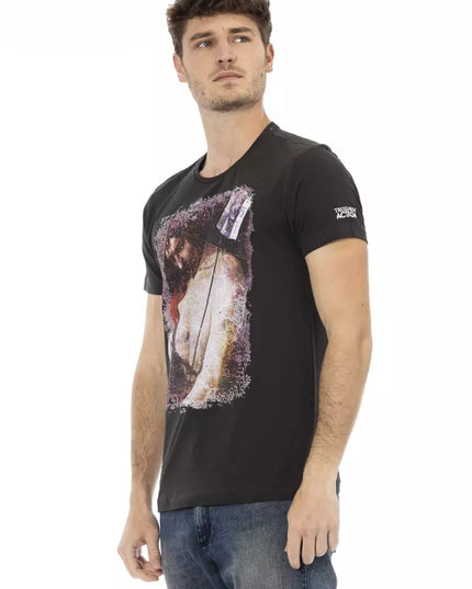 Trussardi Action Black Cotton Men T-Shirt
