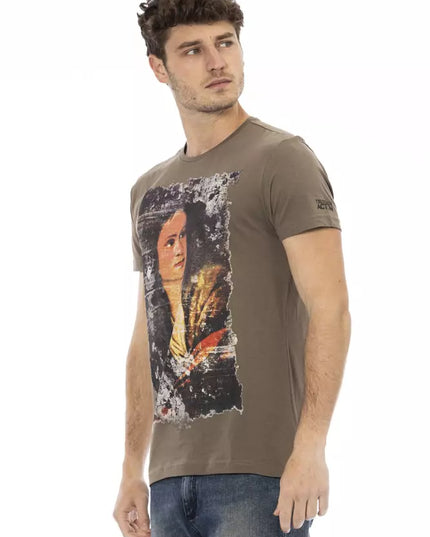 Trussardi Action Brown Cotton Men T-Shirt