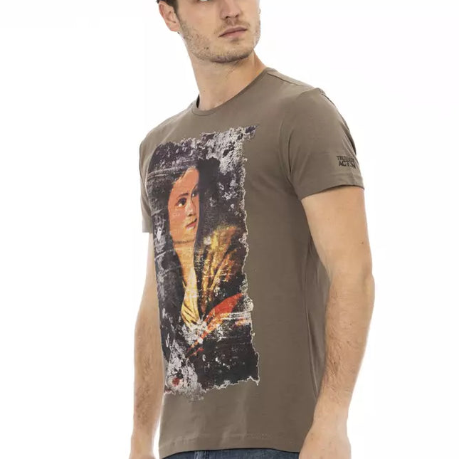 Trussardi Action Brown Cotton Men's T-Shirt