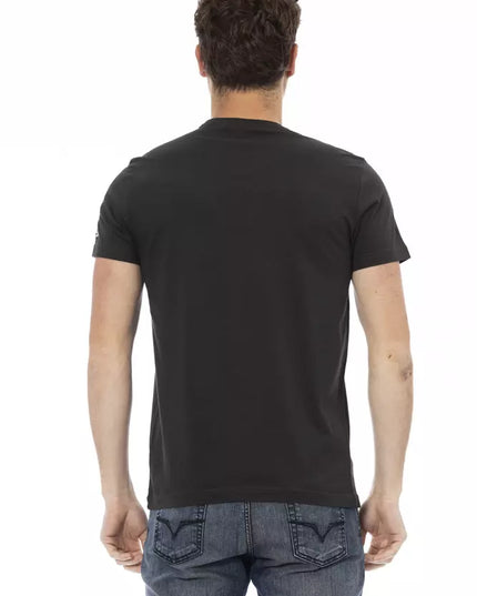 Trussardi Action Black Cotton Men T-Shirt