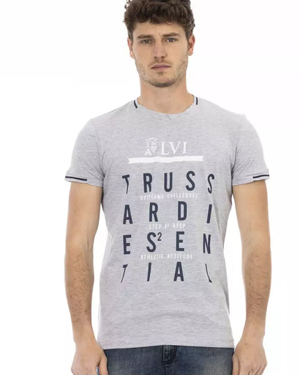 Trussardi Action Gray Cotton Men T-Shirt