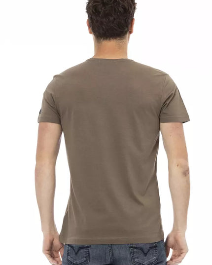 Trussardi Action Brown Cotton Men T-Shirt