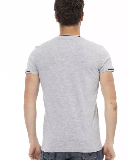 Trussardi Action Gray Cotton Men T-Shirt