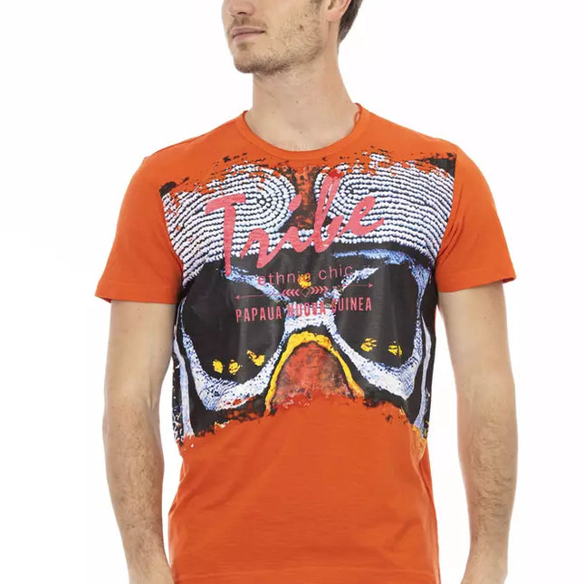 Trussardi Action Orange Cotton Men's T-Shirt