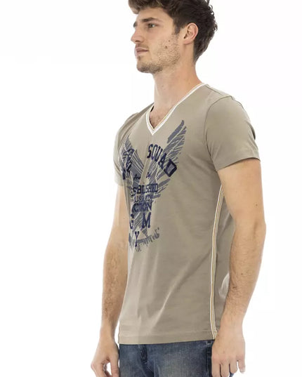 Trussardi Action Green Cotton Men T-Shirt