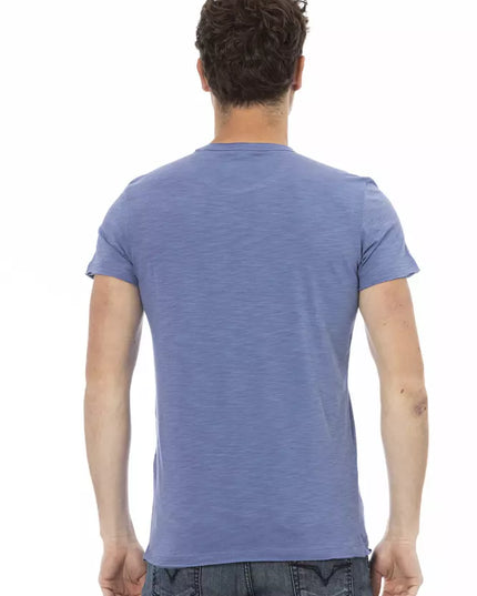 Trussardi Action Blue Cotton Men T-Shirt