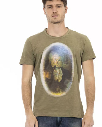 Trussardi Action Green Cotton Men T-Shirt