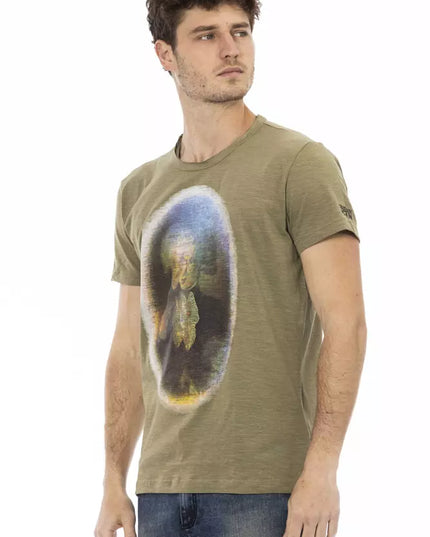 Trussardi Action Green Cotton Men T-Shirt