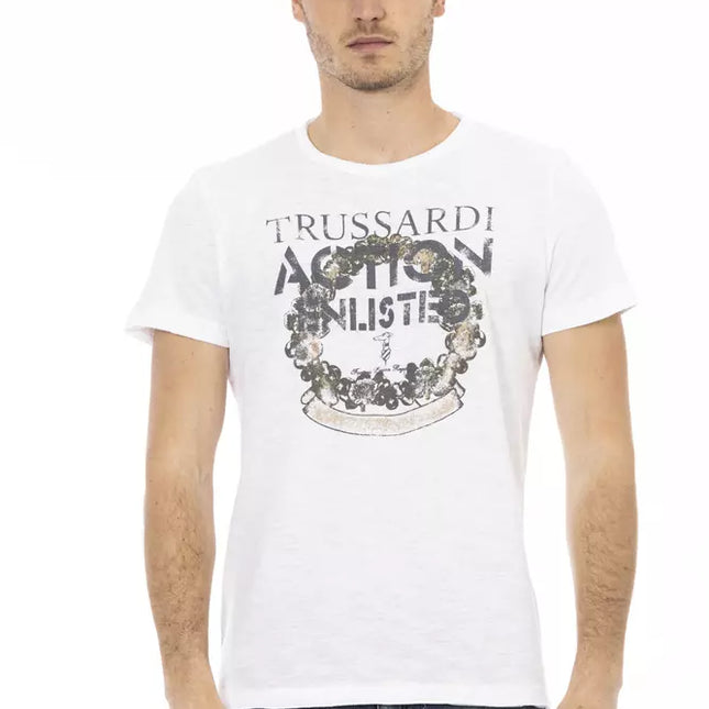Trussardi Action White Cotton Men's T-Shirt