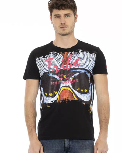 Trussardi Action Black Cotton Men T-Shirt